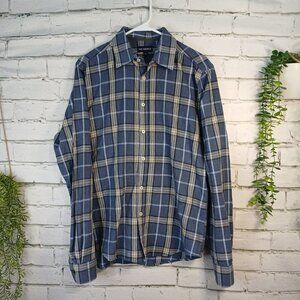 JACK MAVERICK MENS PLAID BUTTON DOWN SHIRT, SLIM FIT, SIZE MEDIUM
